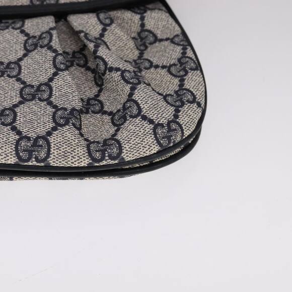 GUCCI GG Supreme Sherry Line Shoulder Bag Pvc Red Navy - Picture 11 of 16